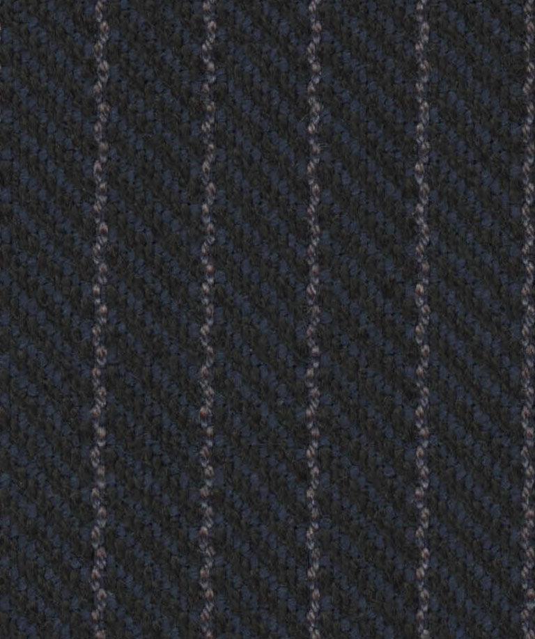 Super 150's Wool Navy Pinstripe